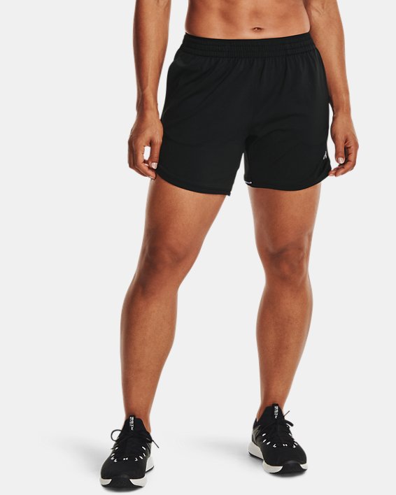 Women's UA Knit Mid-Length Shorts, Black, pdpMainDesktop image number 0